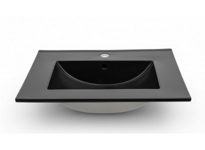 Ceramic washbasin countertop built-in black slab design basin
