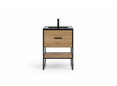 Bathroom furniture set 60cm sink with cabinet washbasin loft style