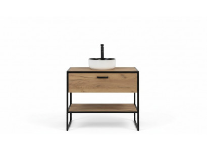 Bathroom furniture set 90cm sink loft vanity base cabinet washbasin drawer