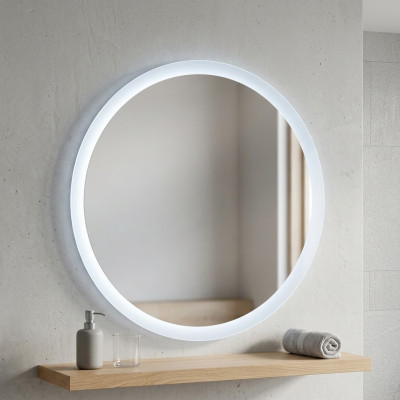 Round mirror LED bathroom mirror with lighting