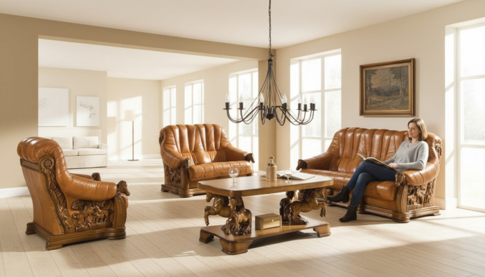 Couch two-seater classic leather sofa couch upholstered sofa 2-seater leather