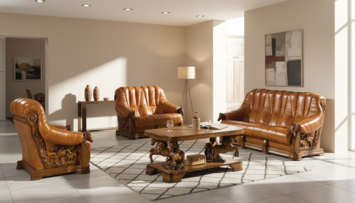 Couch two-seater classic leather sofa couch upholstered sofa 2-seater leather