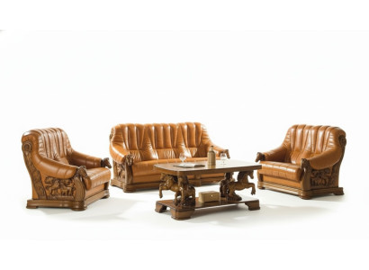 Couch two-seater classic leather sofa couch upholstered sofa 2-seater leather