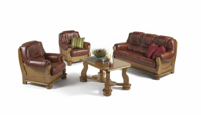 Classic Seating Ensemble 3+2+1 Seater Sofa Set Couch Sofa 100% Leather Sofa Upholstery