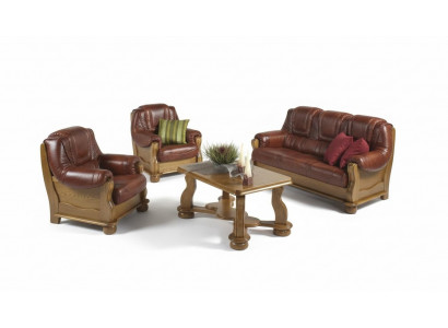 Classic Seating Ensemble 3+2+1 Seater Sofa Set Couch Sofa 100% Leather Sofa Upholstery