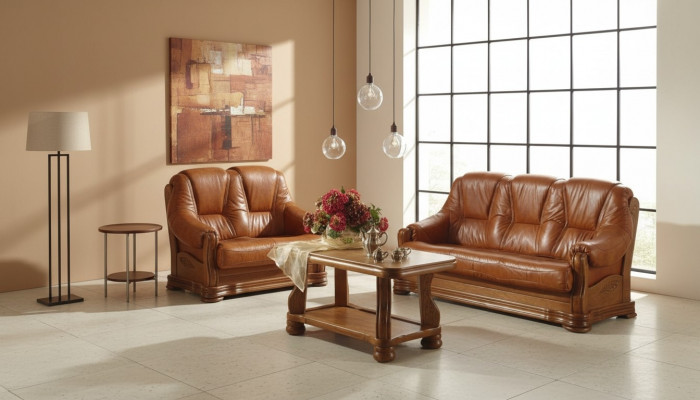 3+2 seater couch upholstery seating set 100% Italian leather suites