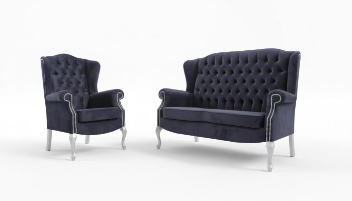 Classic Chesterfield Sofa Set 3+1+1 Seater Sofa Couch Upholstered Velvet New