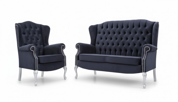Classic Chesterfield Sofa Set 3+1 Seater Sofa Couch Upholstered Velvet