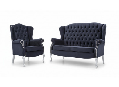 Classic Chesterfield Sofa Set 3+1 Seater Sofa Couch Upholstered Velvet