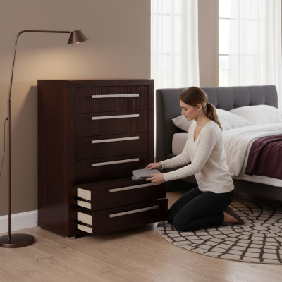 Classic chest of drawers, drawers, wooden cabinet, living.