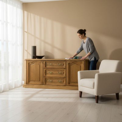 Country house chest of drawers, chests of drawers, cupboard, sideboard.