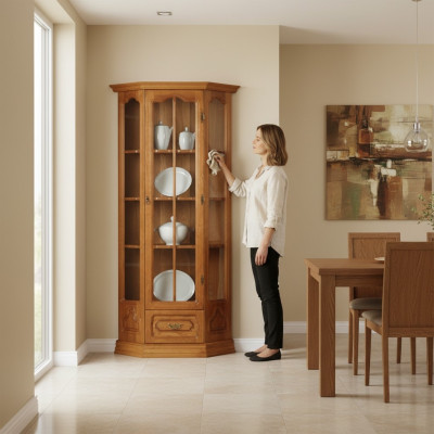 Classic cupboard sideboard display cabinet dresser glass cabinet