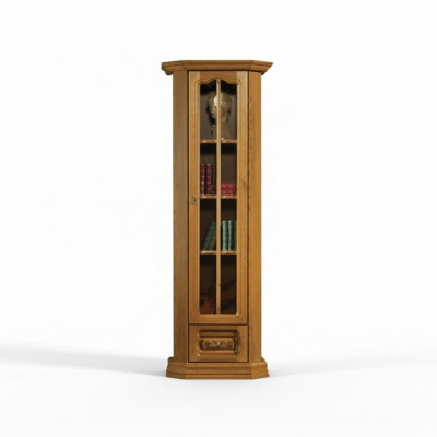Country House Tall Cabinet Display Cabinet Wood Glass Cabinet Display Cabinets