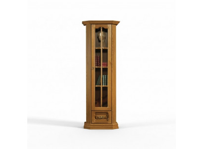 Country House Tall Cabinet Display Cabinet Wood Glass Cabinet Display Cabinets