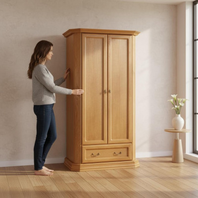 Wood Classic Cabinets Wardrobe Wall Unit Closet Wooden Cabinet Country House