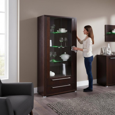Showcase cabinet sideboard glass shelf display cabinets shelves decor wood cabinets new