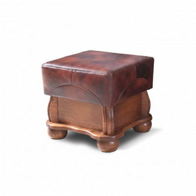 XXL Footstool Club Lounge Ottoman Leather Textile Ottoman Designer Pouf Ottoman