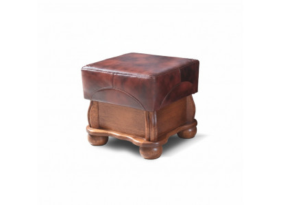 XXL Footstool Club Lounge Ottoman Leather Textile Ottoman Designer Pouf Ottoman