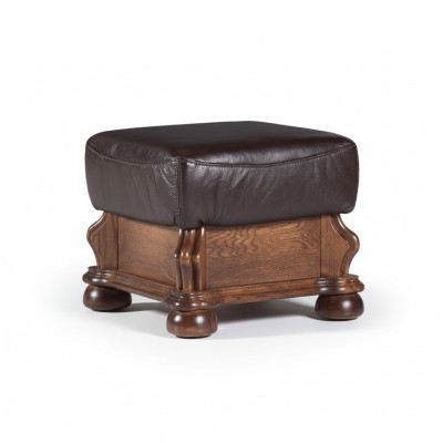 XXL Footstool Club Lounge Ottoman Leather Textile Ottoman Decor Designer Pouf