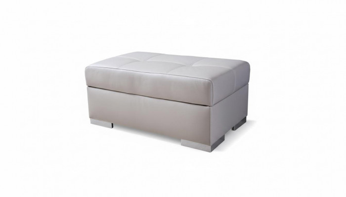 XXL footstool club lounge decor stool leather textile ottoman designer pouf