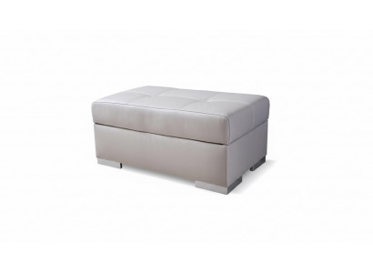 XXL footstool club lounge decor stool leather textile ottoman designer pouf