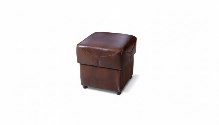 XXL Footstool Club Decor Lounge Stool Leather Fabric Ottoman Designer Pouf