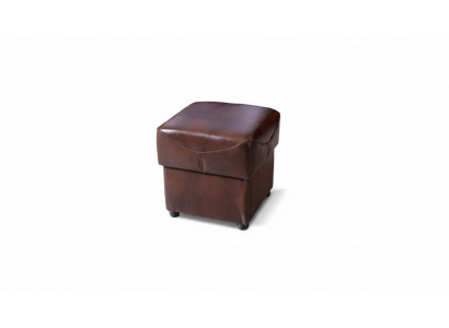XXL Footstool Club Decor Lounge Stool Leather Fabric Ottoman Designer Pouf