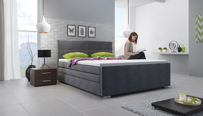 Upholstered bed, beds, bed upholstery, designer, hotel, double, luxury, box spring beds, new.