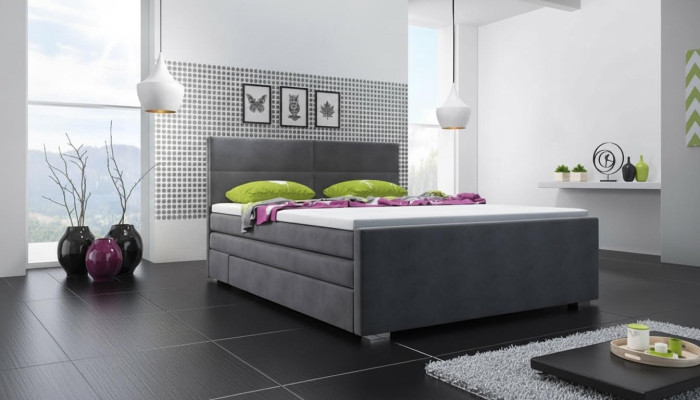 Upholstered bed, beds, bed upholstery, designer, hotel, double, luxury, box spring beds, new.