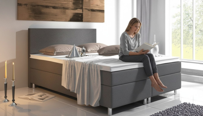 Box spring bed double hotel luxury bedroom beds complete sets mattress new