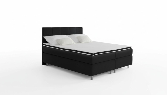 Box spring bed beds bed upholstered faux leather designer hotel double luxury design