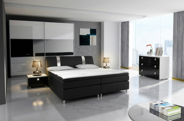 Design bedroom modern sets complete wardrobe bed dresser nightstand
