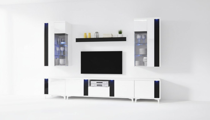 High gloss living room wall cabinet decoration living room cupboard display cabinet sideboard