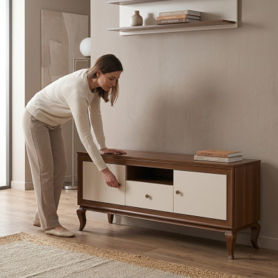RTV design sideboard TV wall luxury cabinet shelves dresser shelf