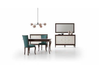 Dining Set Complete Set Dining Table + 4 Chairs Dining Room Group Wood Table