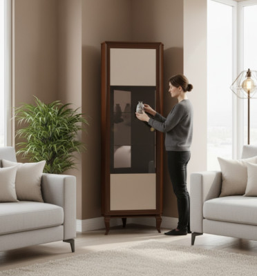 Noble luxury cabinet showcase glass classic cabinets showcases living room furniture