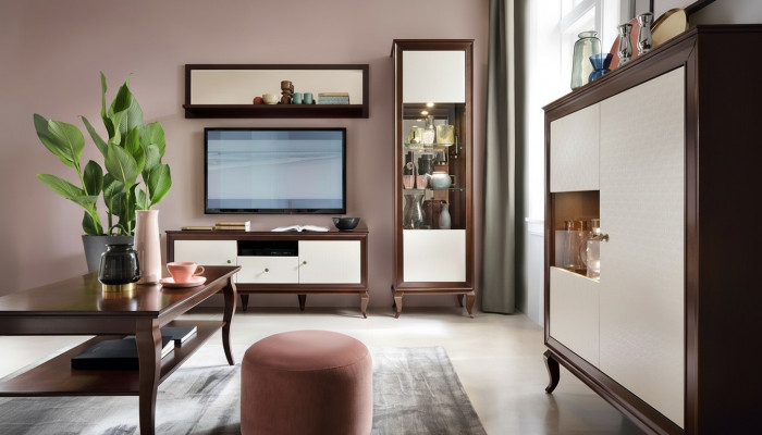 Living room set display cabinet dresser mirror wall units dressers