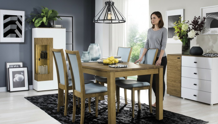 Set of 4 luxury design upholstered chairs solid wood office dining chairs seat