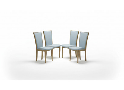 Set of 4 luxury design upholstered chairs solid wood office dining chairs seat
