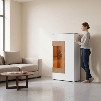Modern display cabinet glass cupboard living room showcase 1-door design display cabinets new