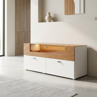 Sideboard TV Lowboard XXL Cabinet Table Modern Living Room Wood 125x55cm