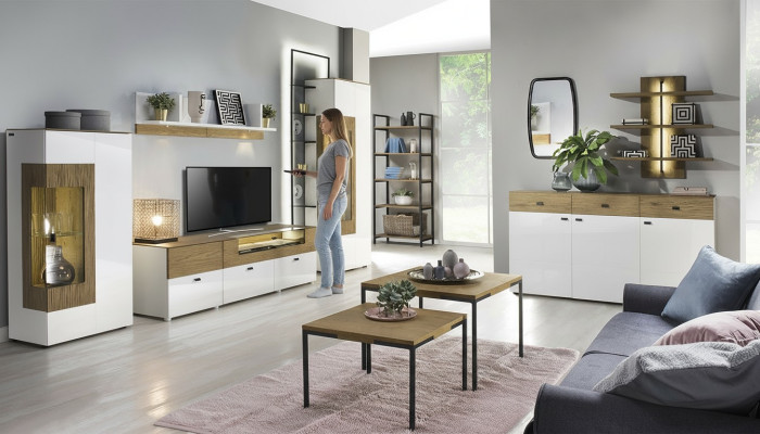 Set Modern Living Room Wall Display Cabinets TV Wardrobe Living Room Baroque Style