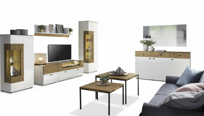 Set Modern Living Room Wall Display Cabinets TV Wardrobe Living Room Baroque Style