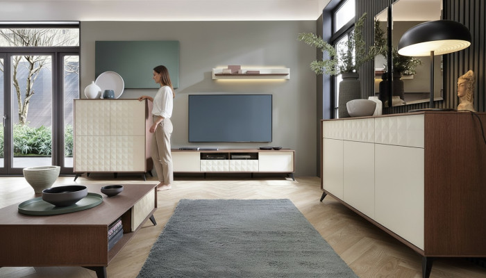 Modern living room wall unit set, sideboard, TV stand, living room table, living room walls