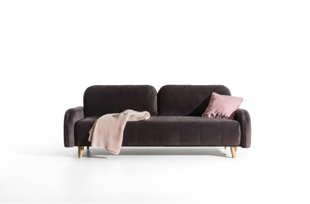 The luxurious large sofa bed is made from high-quality material.