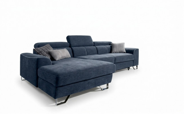 Stylish, very soft, ultra-comfortable corner sofa with fashionable and luxurious upholstery.
