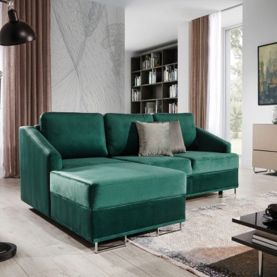 Luxury Corner Sofa Couch - Emerald Green Sofa Upholstery Corner Suite Bed Function New
