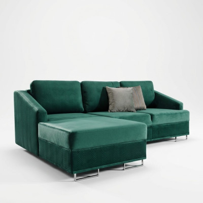 Luxury Corner Sofa Couch - Emerald Green Sofa Upholstery Corner Suite Bed Function New