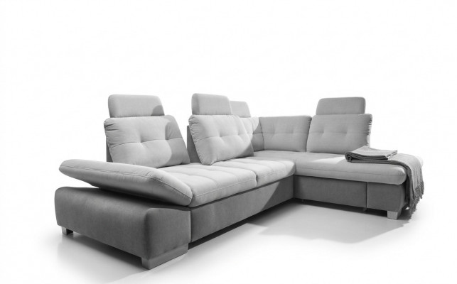 Sectional sofa L shape sofa living landscape set fabric sofas bed function sleep couch