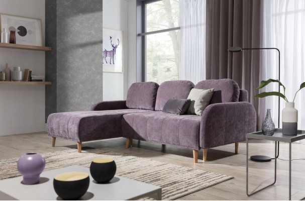 Comfortable corner sofa combines modern and functional design.
